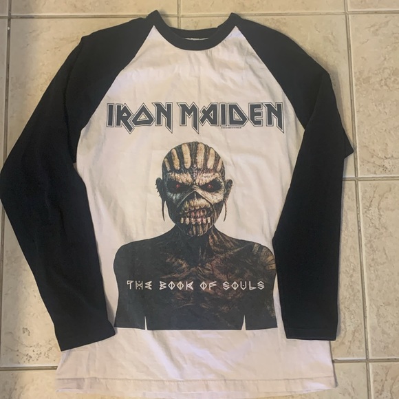 For sale! Iron Maiden Book of Souls baseball tee, size M. - Picture 2 of 4